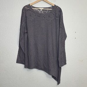 Sundance‎ Anabella Women’s XXL Linen Lace Sleeve Tie Waist Top Blouse NWT